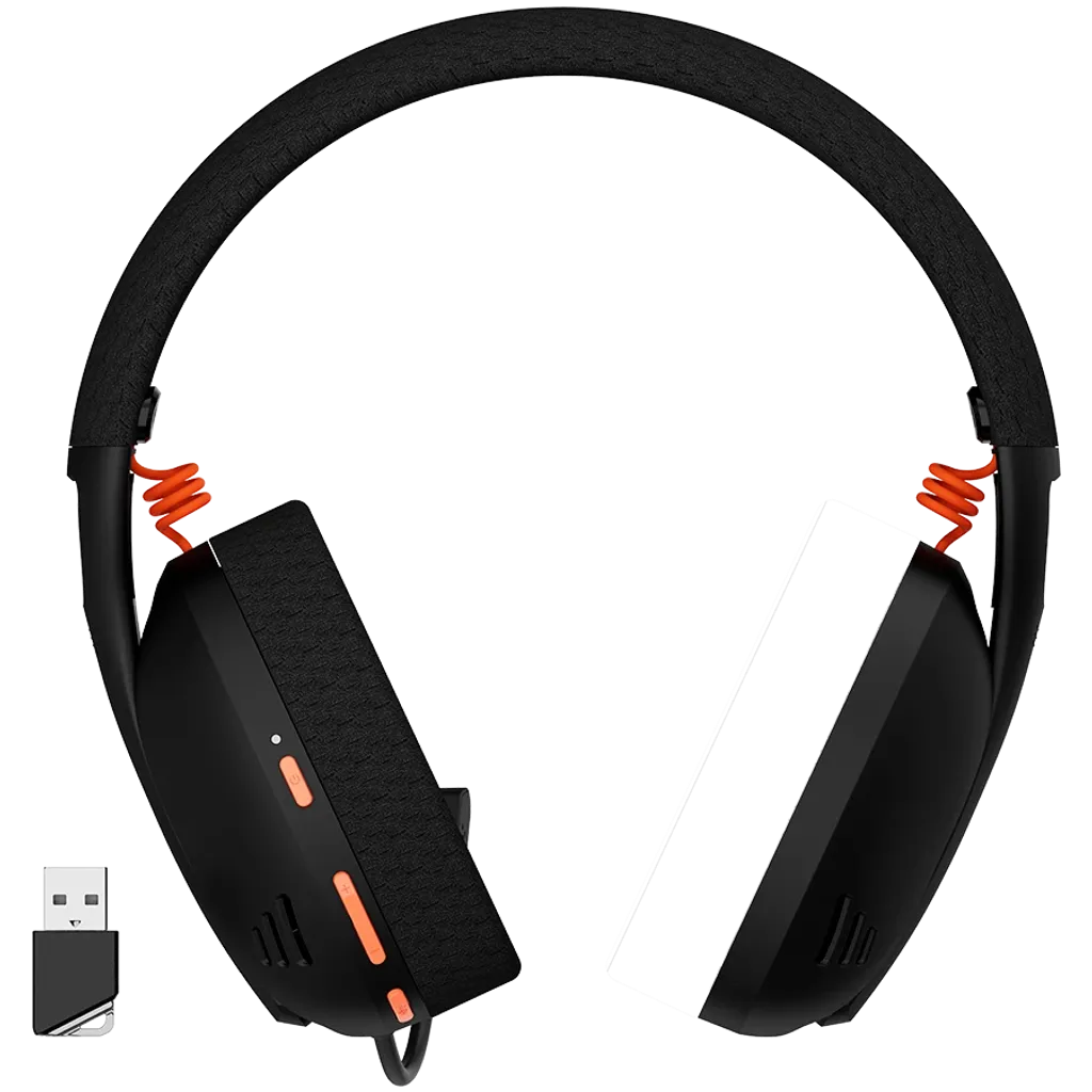 CANYON Ego GH-13 bezvadu spēļu austiņas 7.1, Bluetooth 5.2, melnas