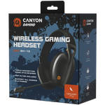 CANYON Ego GH-13 bezvadu spēļu austiņas 7.1, Bluetooth 5.2, melnas