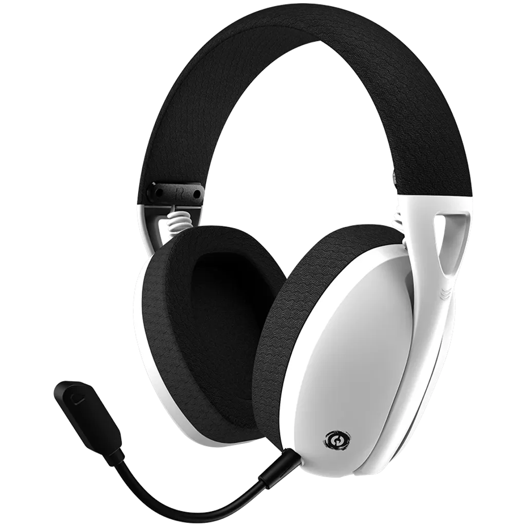 CANYON Ego GH-13 bezvadu spēļu austiņas 7.1, Bluetooth 5.2, baltas