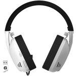 CANYON Ego GH-13 bezvadu spēļu austiņas 7.1, Bluetooth 5.2, baltas