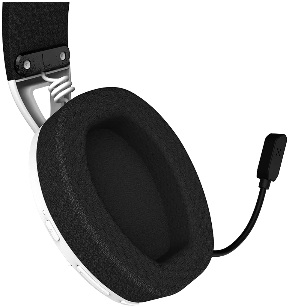 CANYON Ego GH-13 bezvadu spēļu austiņas 7.1, Bluetooth 5.2, baltas