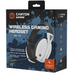 CANYON Ego GH-13 bezvadu spēļu austiņas 7.1, Bluetooth 5.2, baltas