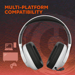 CANYON EGO GH-15 bezvadu spēļu austiņas, Bluetooth 5.3, 40mm, melnas
