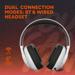 CANYON EGO GH-15 bezvadu spēļu austiņas, Bluetooth 5.3, 40mm, melnas