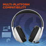 CANYON EGO GH-16 bezvadu spēļu austiņas, Bluetooth 5.3, 40mm, melnas