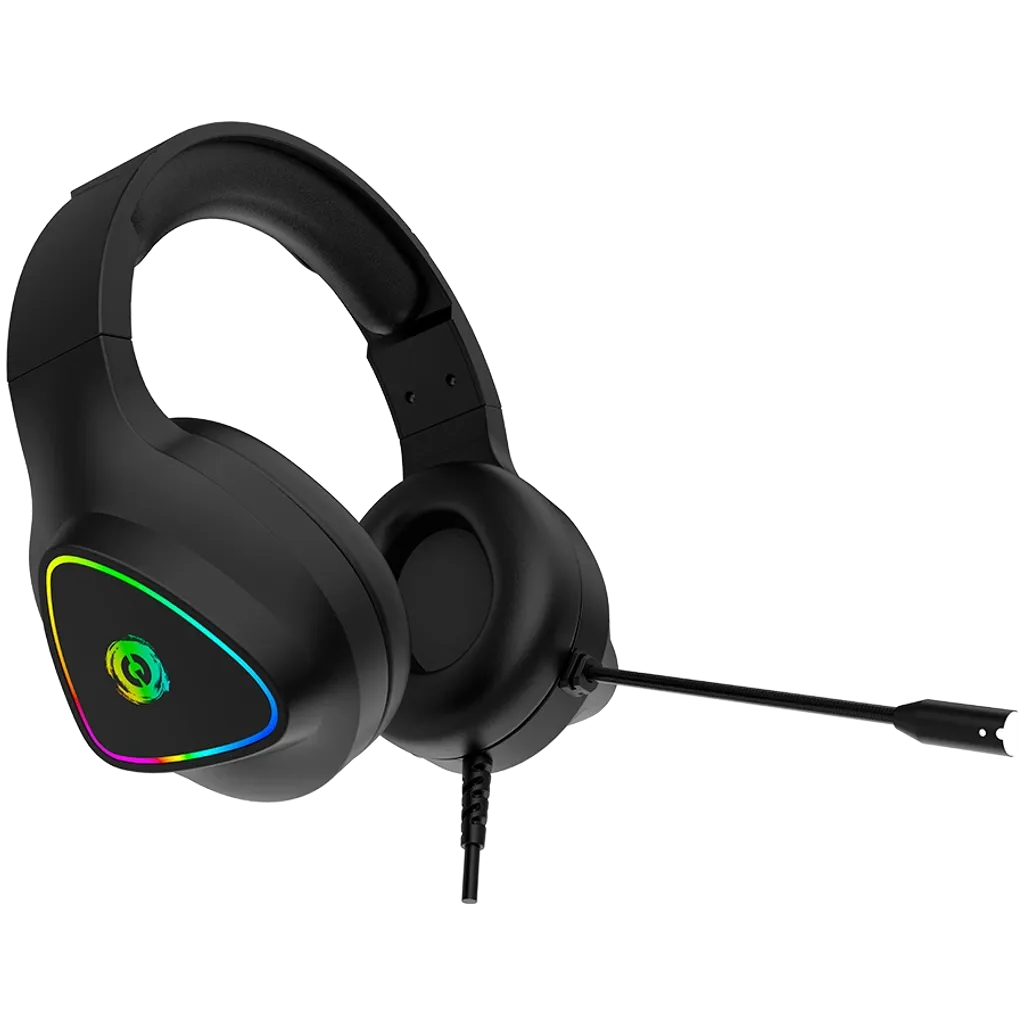 CANYON Shadder GH-6 spēļu austiņas ar mikrofonu, 50mm, RGB, melnas