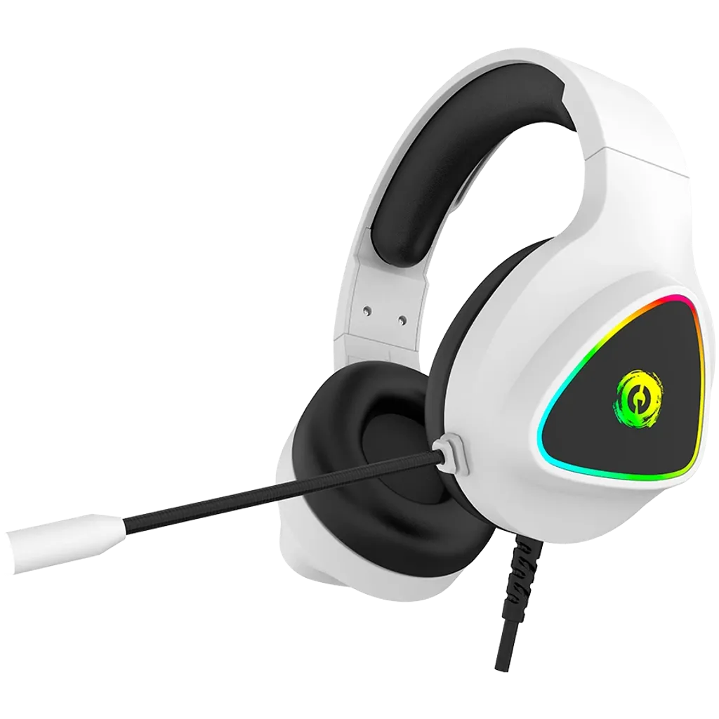 CANYON Shadder GH-6 spēļu austiņas ar mikrofonu, 50mm, RGB, baltas