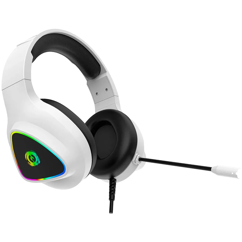 CANYON Shadder GH-6 spēļu austiņas ar mikrofonu, 50mm, RGB, baltas