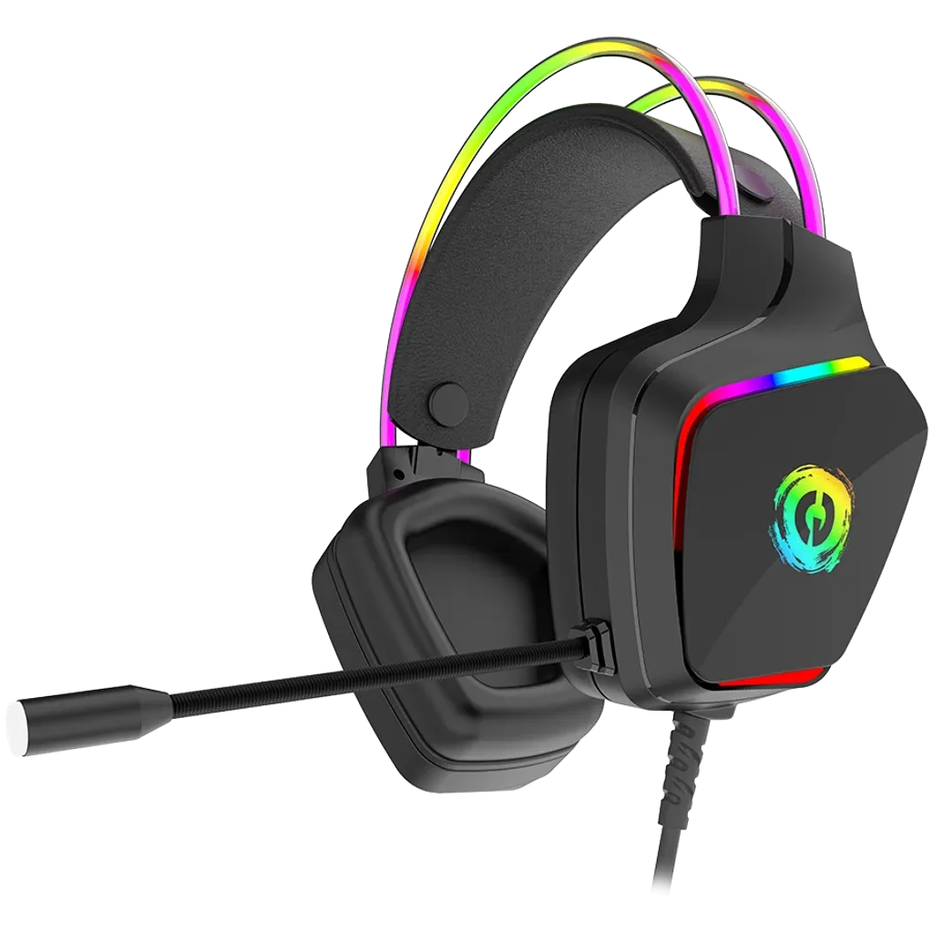 CANYON GH-9A spēļu austiņas ar mikrofonu, 50mm, RGB, melnas