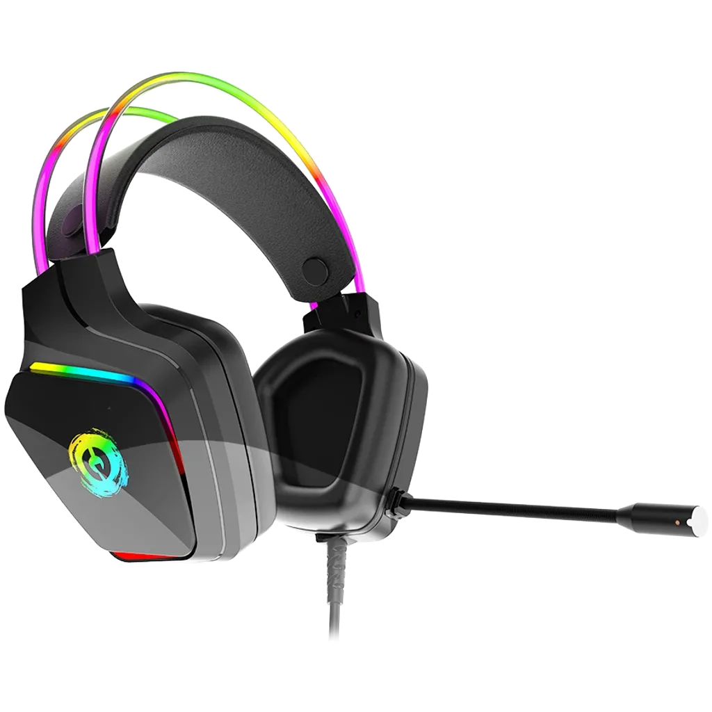 CANYON GH-9A spēļu austiņas ar mikrofonu, 50mm, RGB, melnas