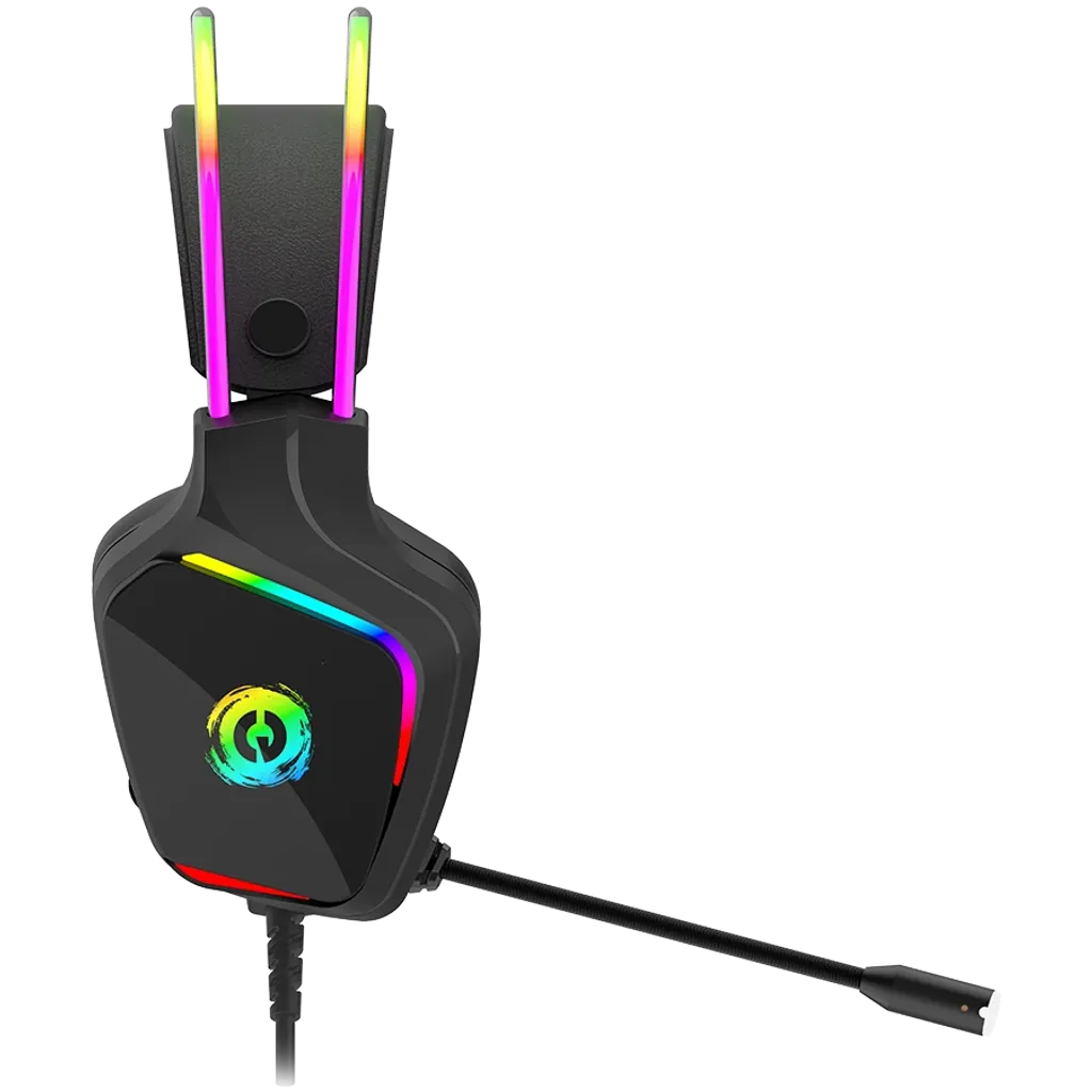 CANYON GH-9A spēļu austiņas ar mikrofonu, 50mm, RGB, melnas