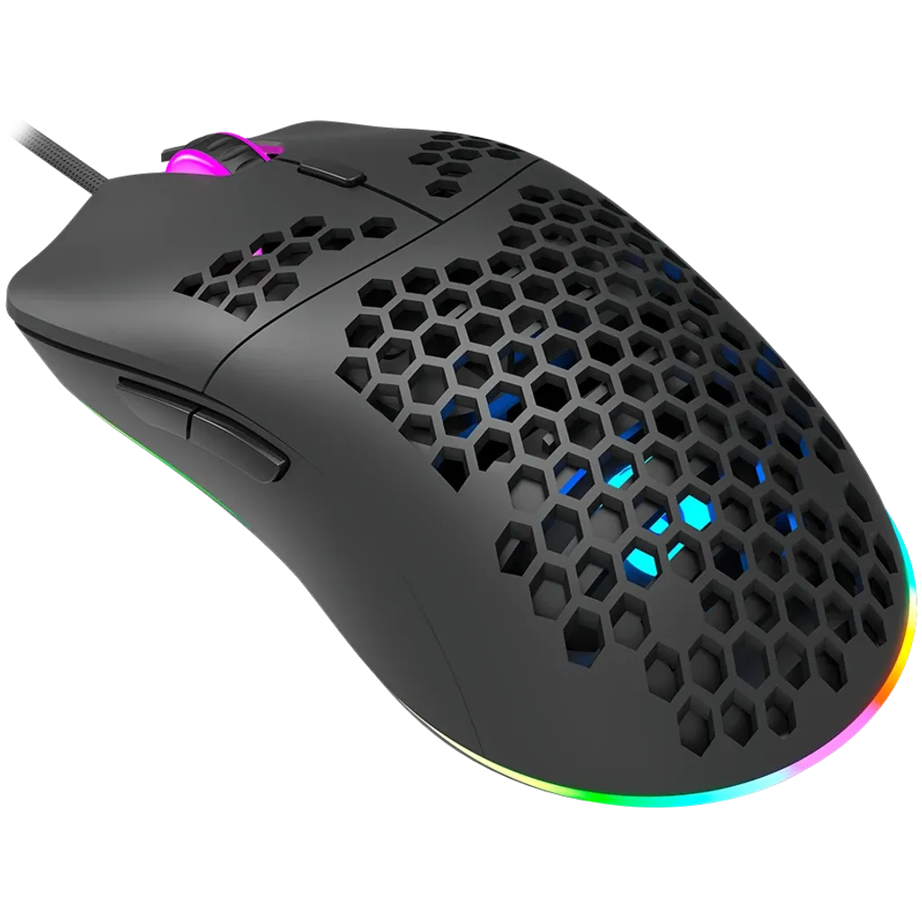 CANYON Puncher GM-11 vadu spēļu pele, RGB, 4200 DPI, 7 pogas, melna