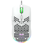 CANYON Puncher GM-11 vadu spēļu pele, RGB, 4200 DPI, 7 pogas, balta