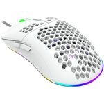 CANYON Puncher GM-11 vadu spēļu pele, RGB, 4200 DPI, 7 pogas, balta