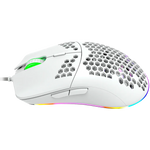 CANYON Puncher GM-11 vadu spēļu pele, RGB, 4200 DPI, 7 pogas, balta