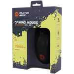 CANYON Shadder GM-321 vadu spēļu pele, 7200 DPI, 6 pogas, melna