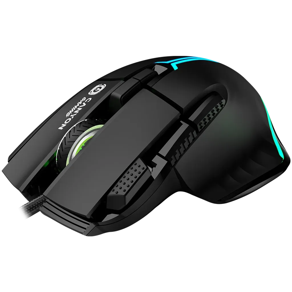 CANYON Fortnax GM-636 vadu spēļu pele, RGB, 20000 DPI, 9 pogas, melna