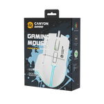 CANYON Fortnax GM-636 vadu spēļu pele, RGB, 20000 DPI, 9 pogas, balta