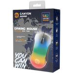 CANYON Braver GM-728 vadu spēļu pele, RGB, 12800 DPI, 7 pogas, melna