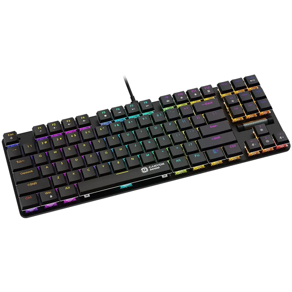 CANYON Cometstrike GK-50 mehāniskā spēļu tastatūra, 87 taustiņi, melna