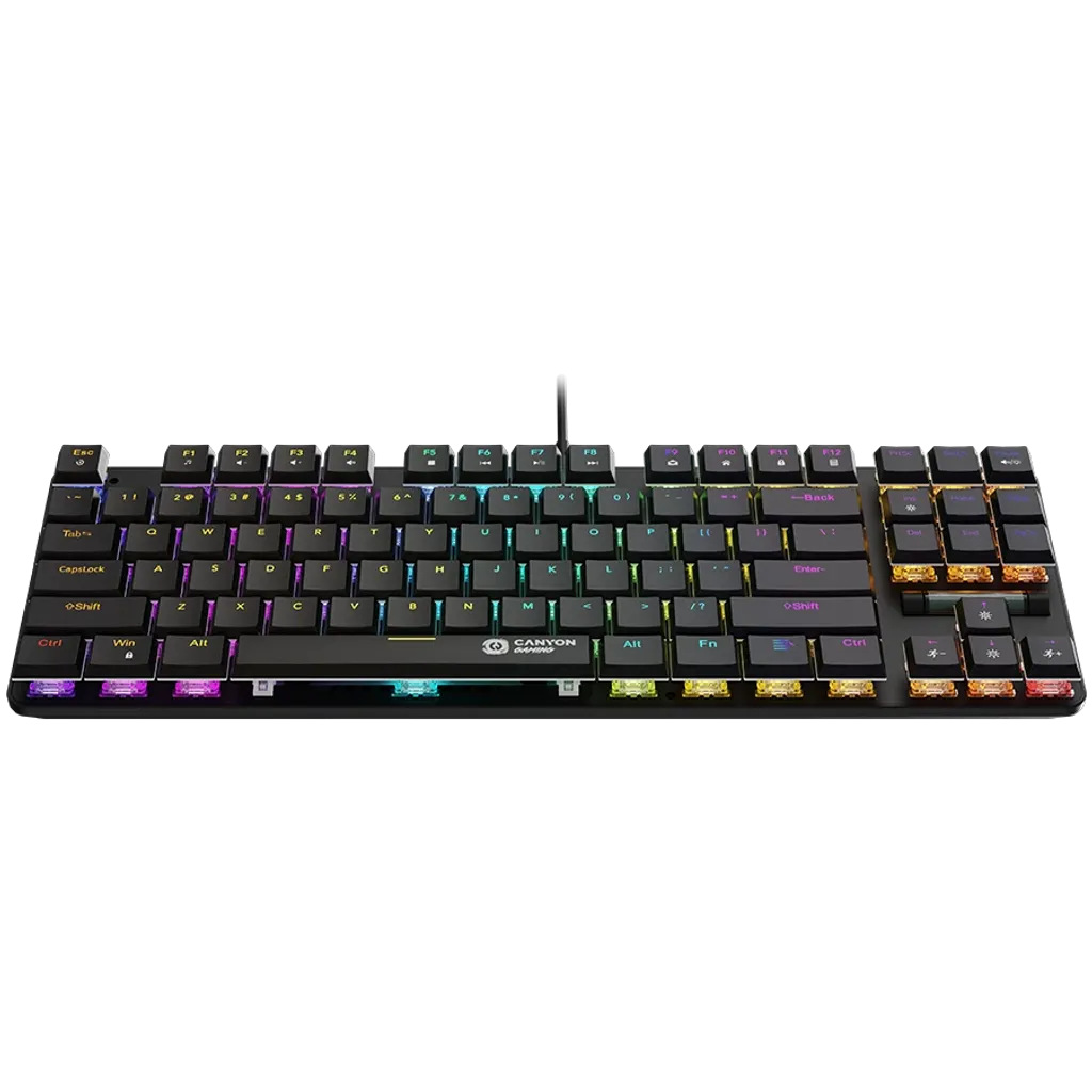 CANYON Cometstrike GK-50 mehāniskā spēļu tastatūra, 87 taustiņi, melna