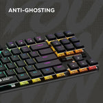 CANYON Cometstrike GK-50 mehāniskā spēļu tastatūra, 87 taustiņi, melna