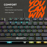 CANYON Cometstrike GK-50 mehāniskā spēļu tastatūra, 87 taustiņi, melna