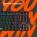 CANYON Cometstrike GK-50 mehāniskā spēļu tastatūra, 87 taustiņi, melna