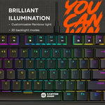 CANYON Cometstrike GK-50 mehāniskā spēļu tastatūra, 87 taustiņi, melna
