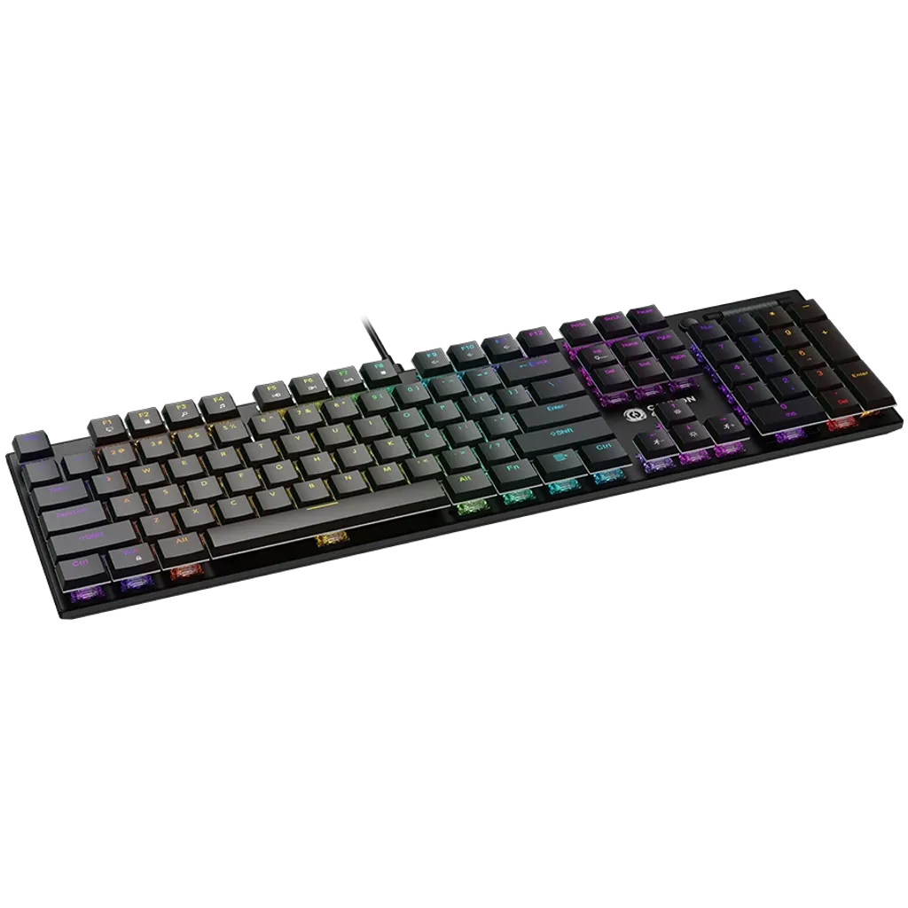 CANYON Cometstrike GK-55 mehāniskā spēļu tastatūra, RGB, 104 taustiņi, melna