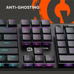 CANYON Cometstrike GK-55 mehāniskā spēļu tastatūra, RGB, 104 taustiņi, melna