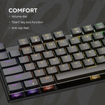 CANYON Cometstrike GK-55 mehāniskā spēļu tastatūra, RGB, 104 taustiņi, melna