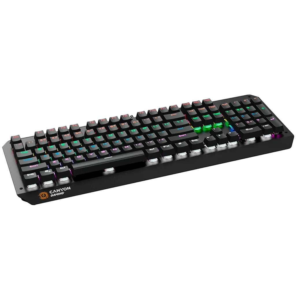 CANYON mehāniskā spēļu tastatūra CND-SKB6-US, 104 taustiņi, LED, melna