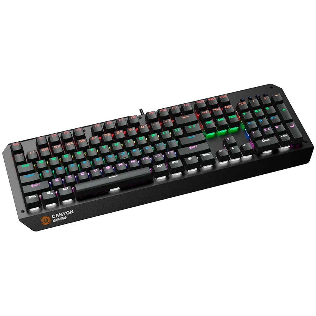 CANYON mehāniskā spēļu tastatūra CND-SKB6-US, 104 taustiņi, LED, melna