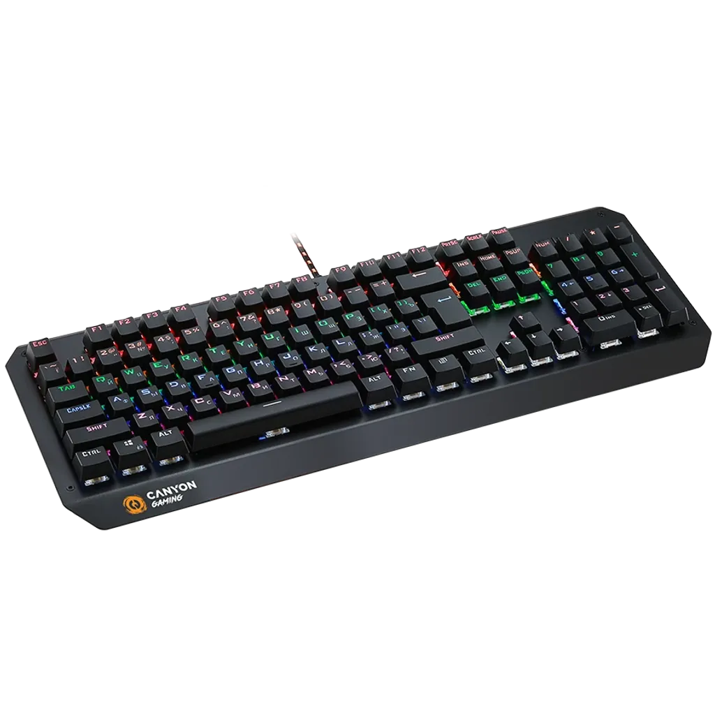 CANYON mehāniskā spēļu tastatūra CND-SKB6-US, 104 taustiņi, LED, melna