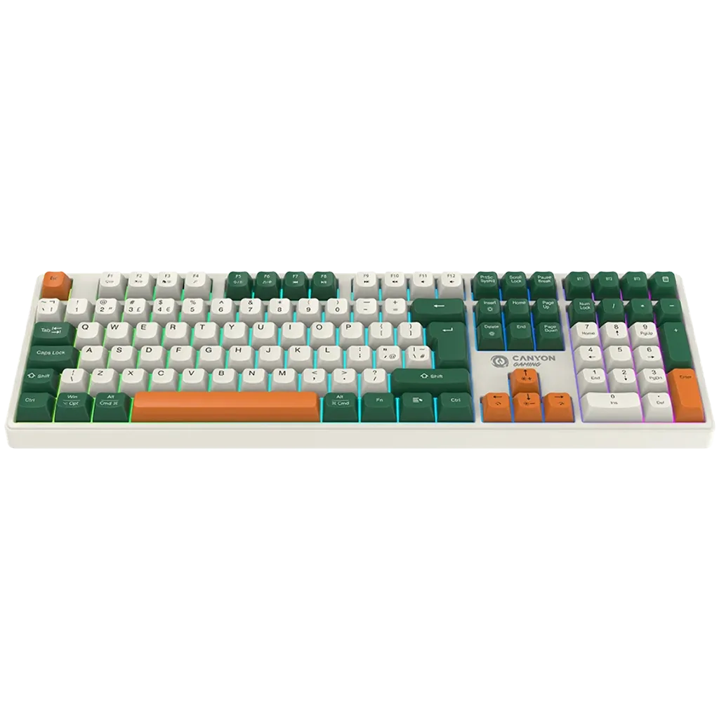 CANYON Shadder GKW-11 bezvadu mehāniskā tastatūra, RGB, 108 taustiņi