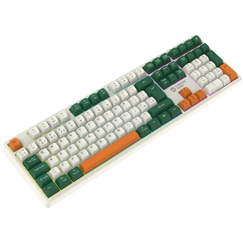 CANYON Shadder GKW-11 bezvadu mehāniskā tastatūra, RGB, 108 taustiņi