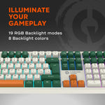 CANYON Shadder GKW-11 bezvadu mehāniskā tastatūra, RGB, 108 taustiņi