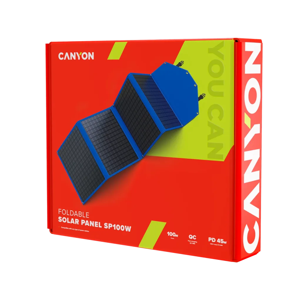100W CANYON SP100W salokāmais saules panelis PD45W QC18W IPX4