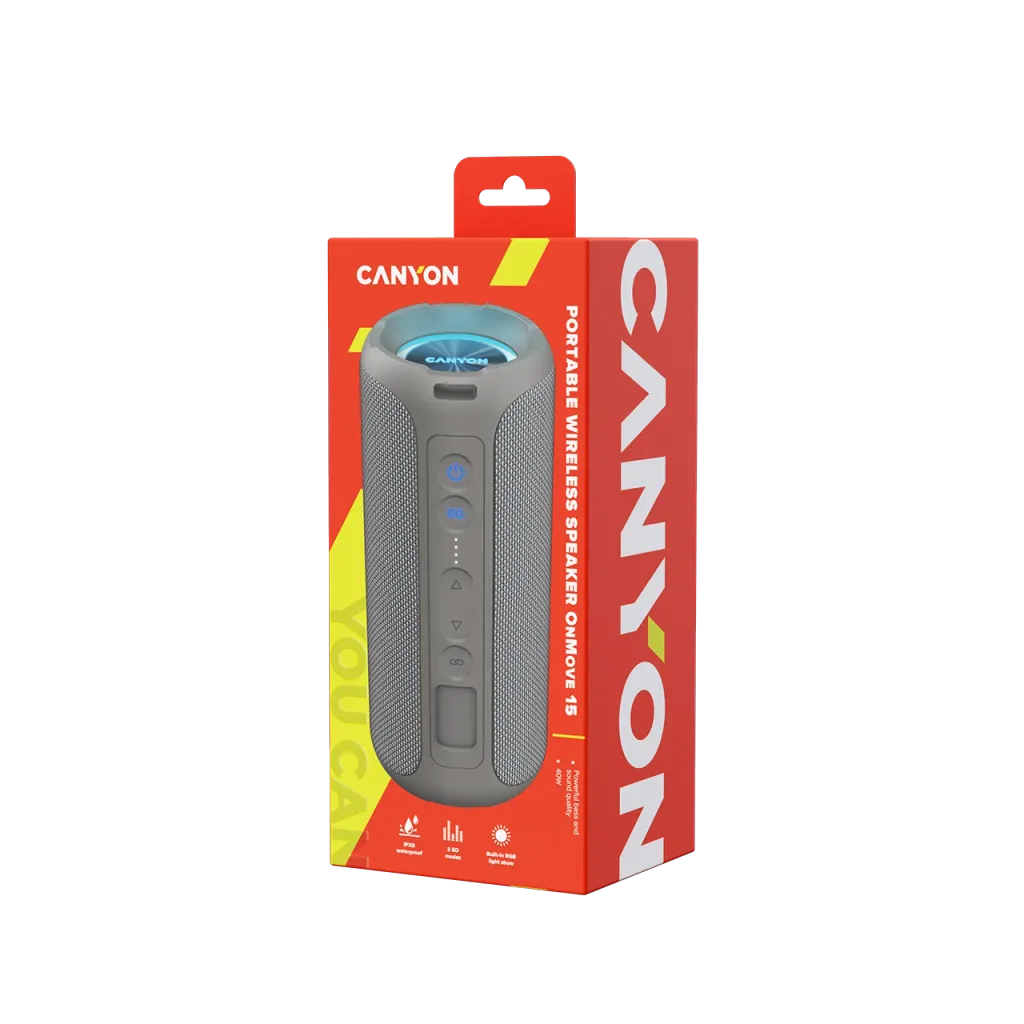 Canyon OnMove 15 portatīvais Bluetooth skaļrunis, 40 W, bēšs