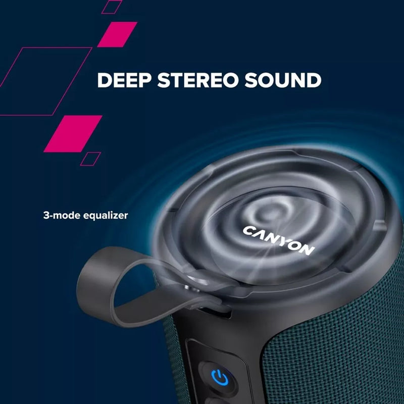 CANYON skaļrunis OnMove 15W EQ TWS AUX tumši zils