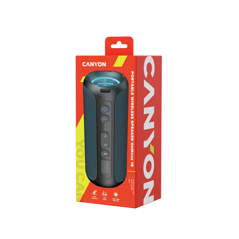 CANYON skaļrunis OnMove 15W EQ TWS AUX tumši zils