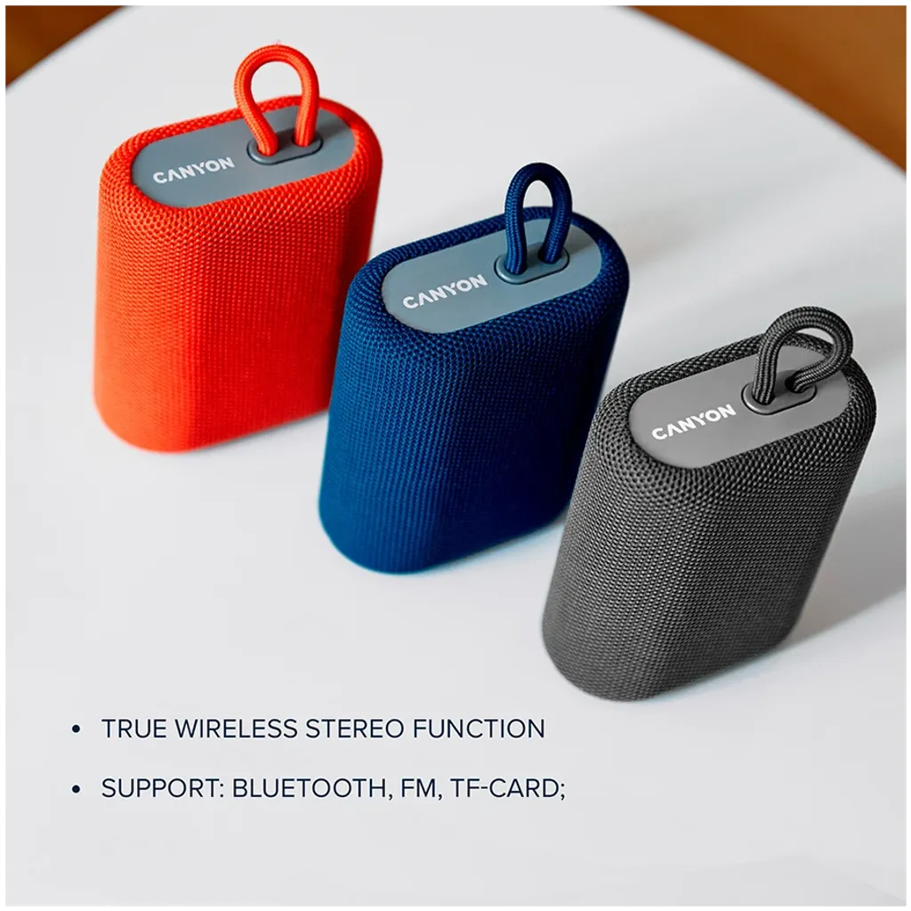 Canyon BSP-4 portatīvais Bluetooth skaļrunis, 5 W, dzeltens