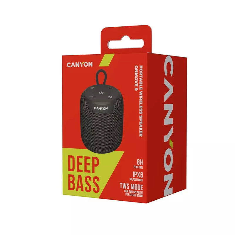 CANYON skaļrunis OnMove 9 IPX6 TWS 10 W melns
