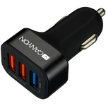 CANYON Car Charger C-07 QC 3.0 2.4A/3USB-A Black