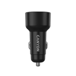 CANYON OnDrive 48 48W auto lādētājs, USB-C PD + USB-A QC, 12/24V, melns