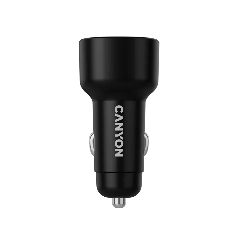 CANYON automašīnas lādētājs OnDrive 60 PD 60 W, 2× USB‑C, melns