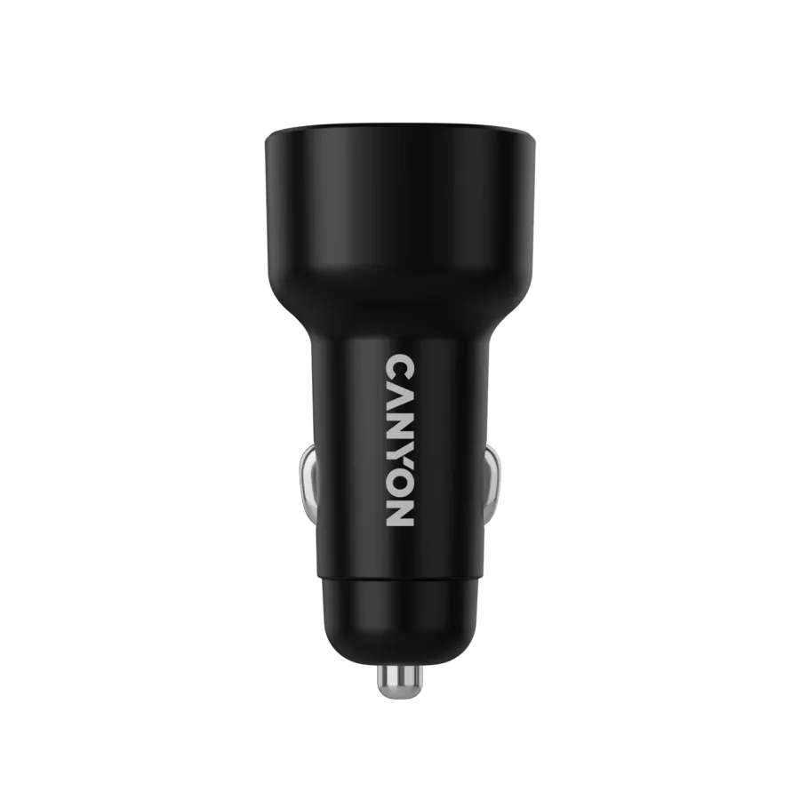 CANYON automašīnas lādētājs OnDrive 60 PD 60 W, 2× USB‑C, melns