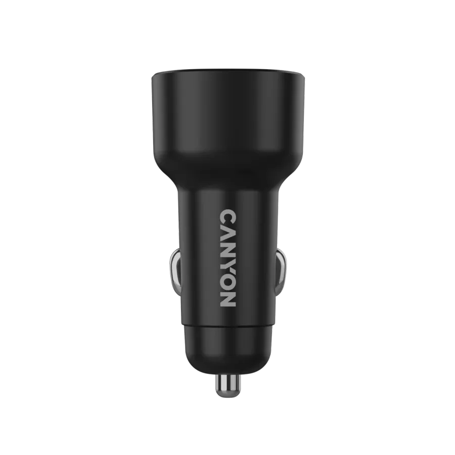 Canyon OnDrive 85 PD 85 W auto lādētājs ar USB-C un USB-A melns