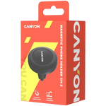 CANYON CH-2 magnētiskais auto telefona turētājs ventilācijai, 40x44x44mm, melns